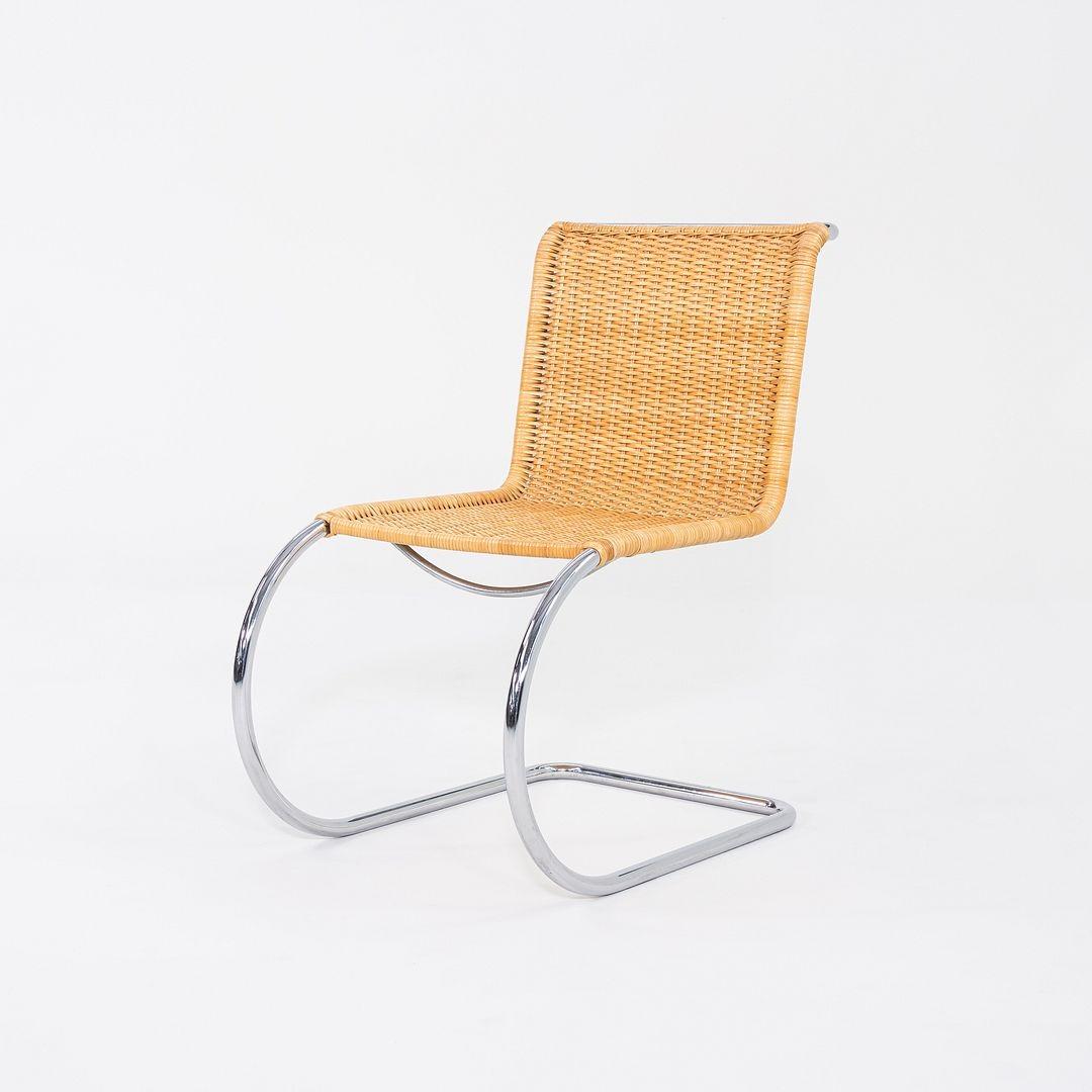 1970s Pair of Mies van der Rohe Thonet Attributed Cane MR10 Dining Chairs For Sale 4
