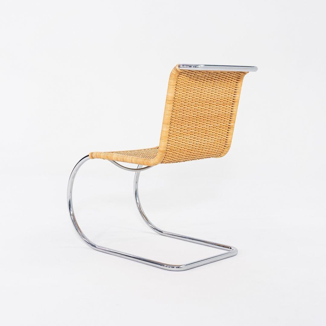 German 1970s Pair of Mies van der Rohe Thonet Attributed Cane MR10 Dining Chairs For Sale