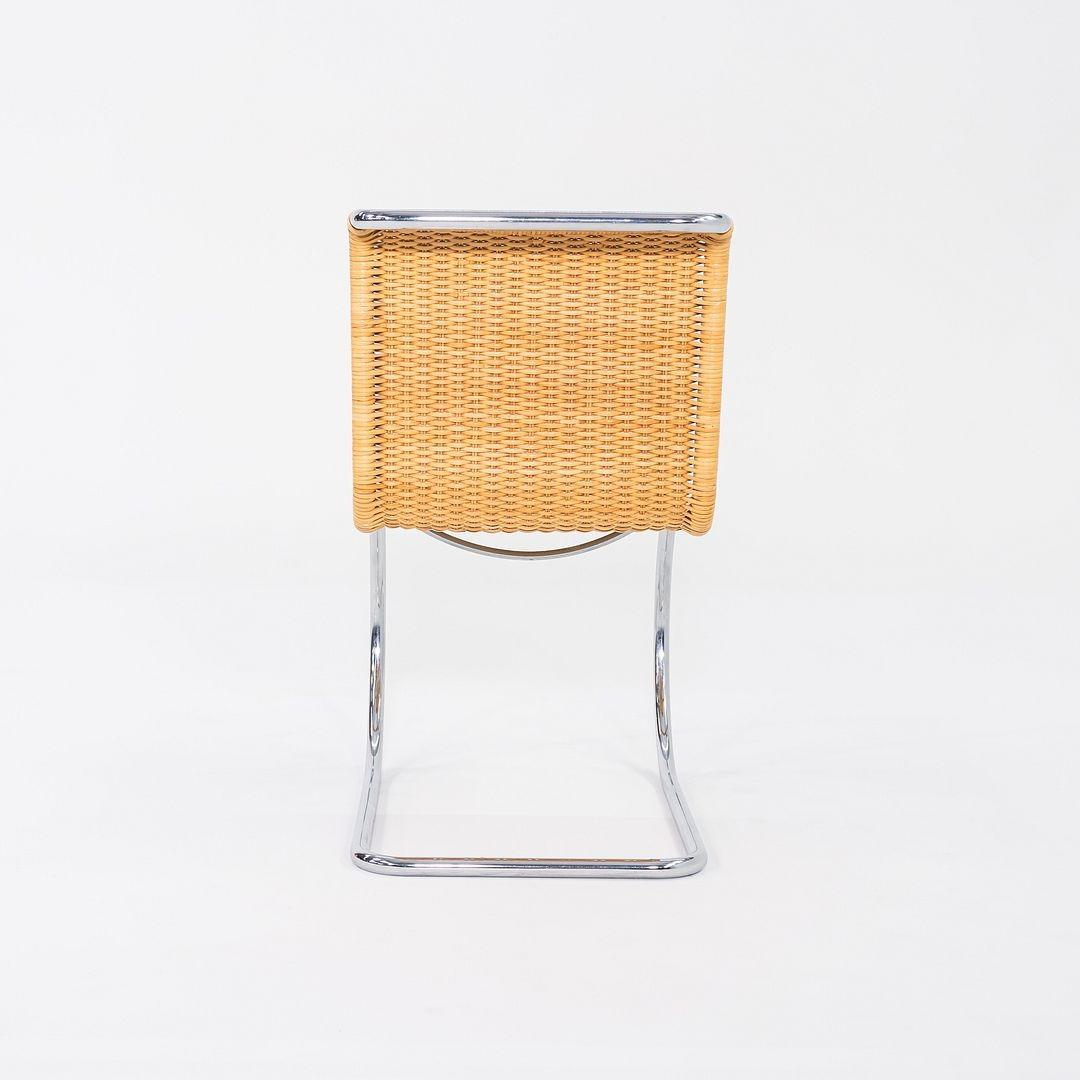 1970s Pair of Mies van der Rohe Thonet Attributed Cane MR10 Dining Chairs In Good Condition For Sale In Philadelphia, PA