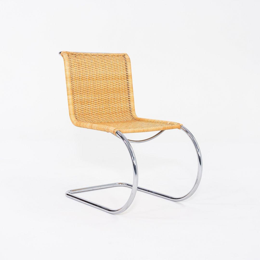 Late 20th Century 1970s Pair of Mies van der Rohe Thonet Attributed Cane MR10 Dining Chairs For Sale