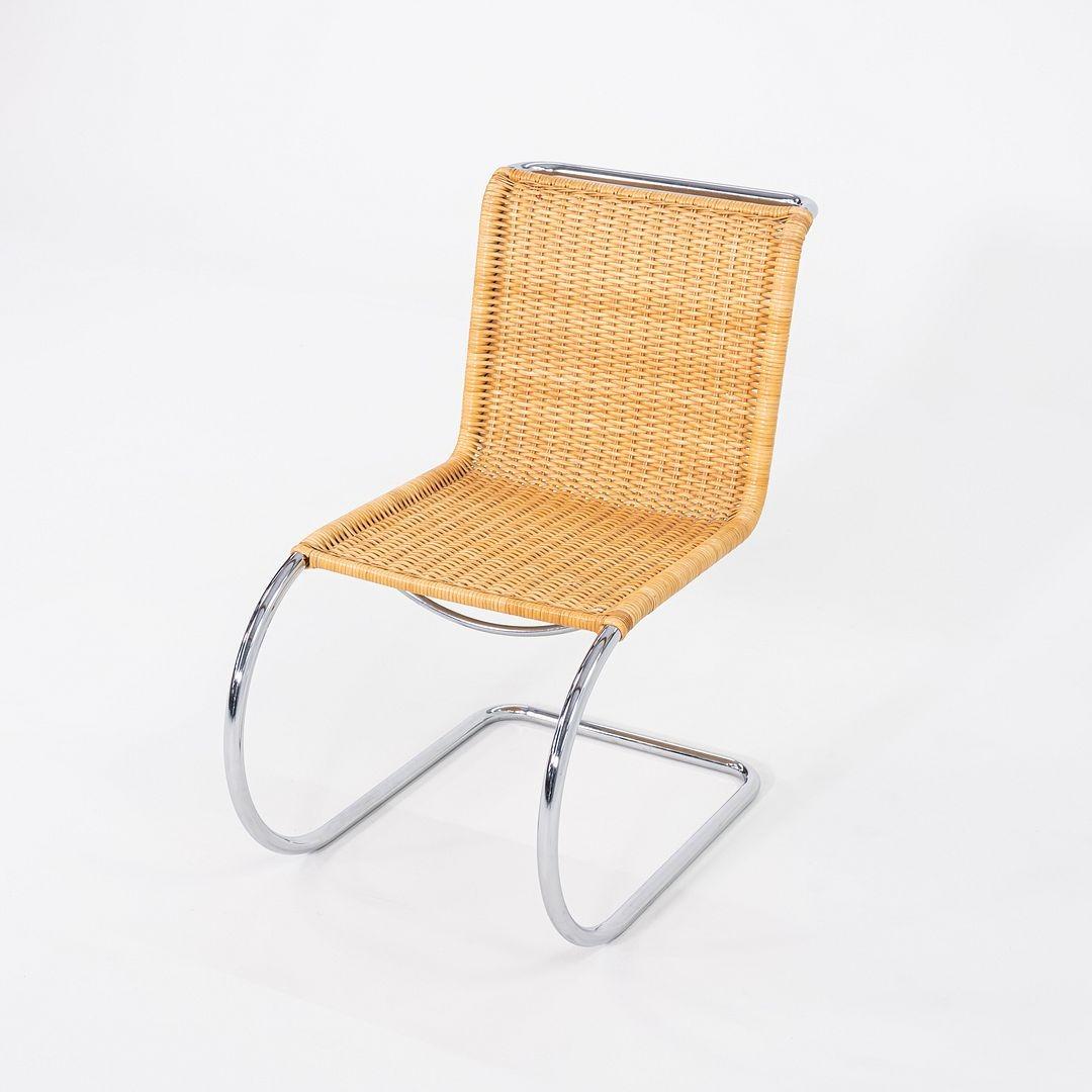 1970s Pair of Mies van der Rohe Thonet Attributed Cane MR10 Dining Chairs For Sale 2