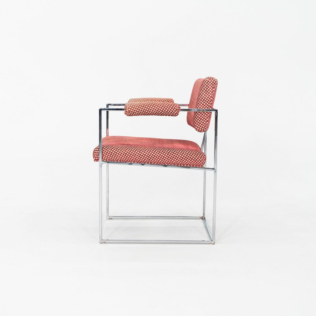 1970 Paire de chaises Milo Baughman pour Thayer Coggin 1188 en tissu et chrome en vente 3