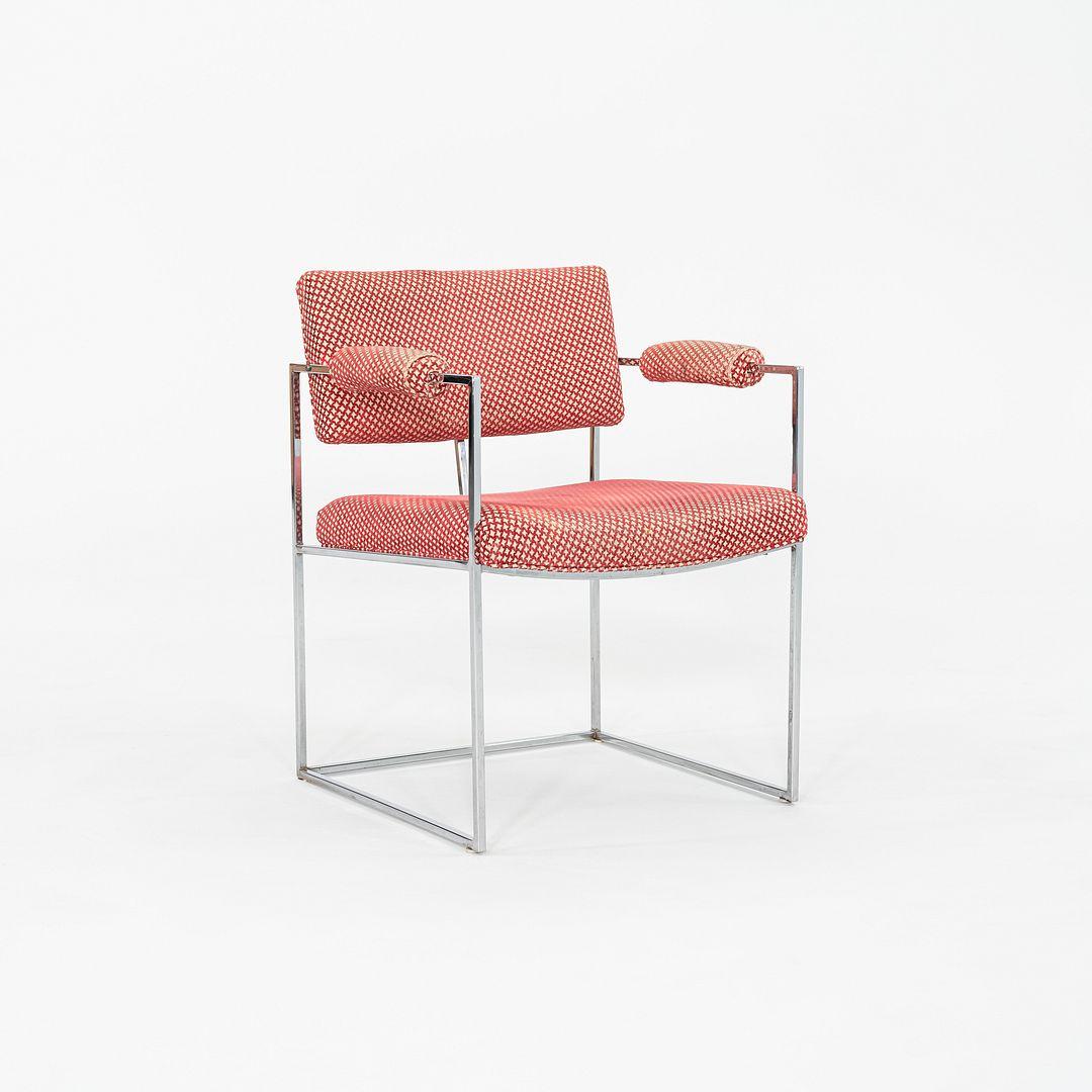 1970 Paire de chaises Milo Baughman pour Thayer Coggin 1188 en tissu et chrome en vente 4