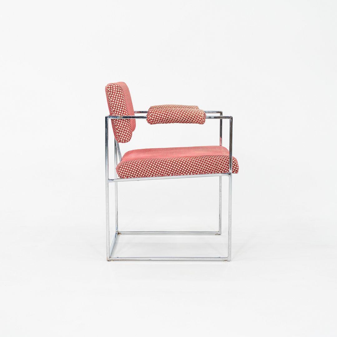1970 Paire de chaises Milo Baughman pour Thayer Coggin 1188 en tissu et chrome en vente 5
