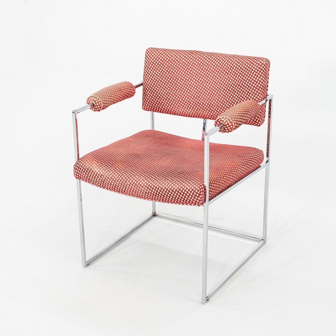 Américain 1970 Paire de chaises Milo Baughman pour Thayer Coggin 1188 en tissu et chrome en vente