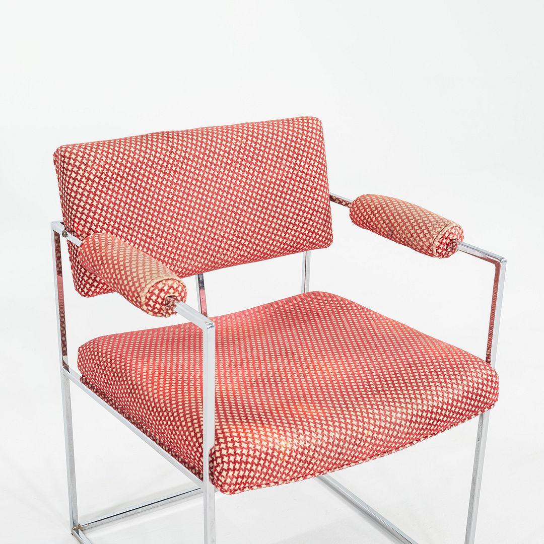 Fin du 20e siècle 1970 Paire de chaises Milo Baughman pour Thayer Coggin 1188 en tissu et chrome en vente