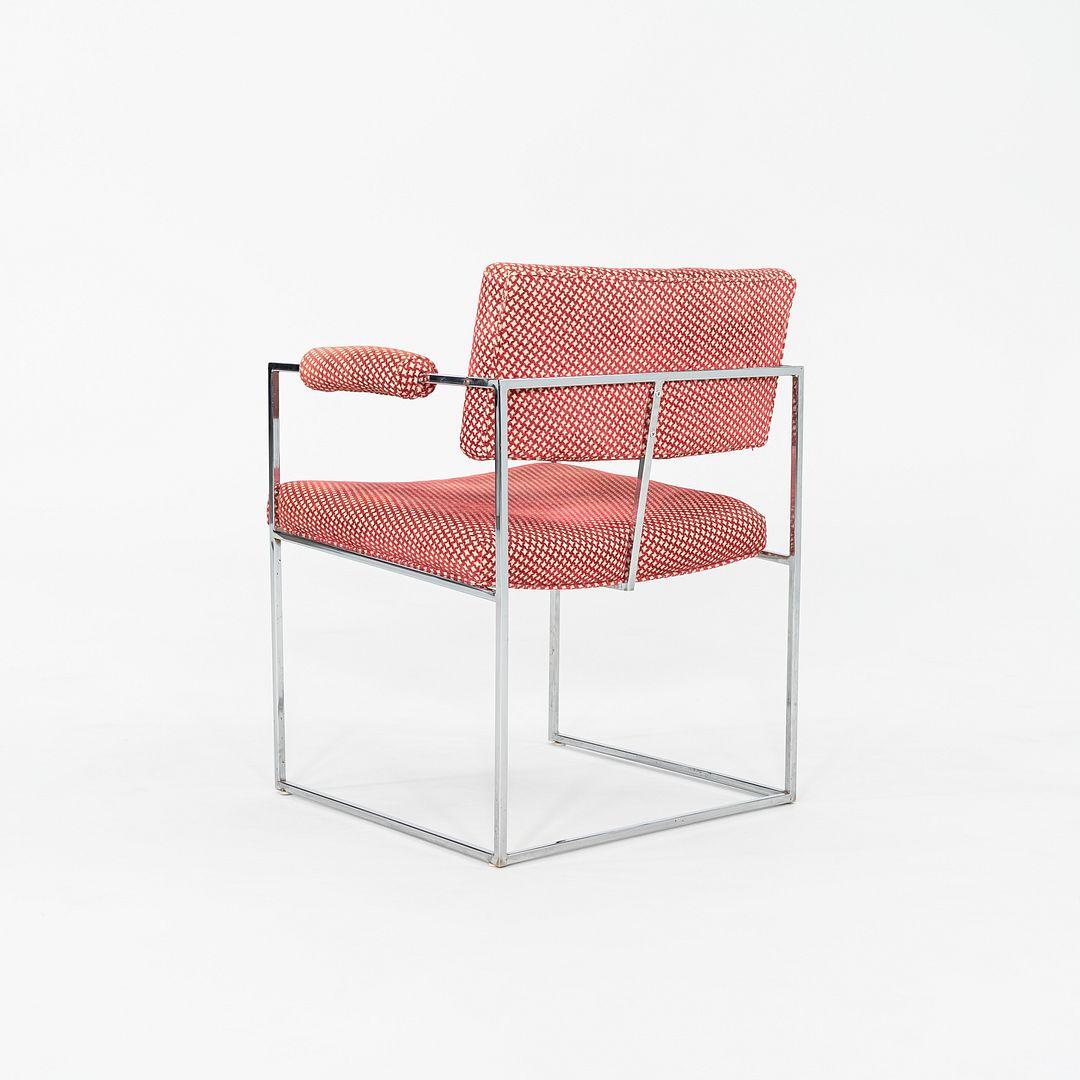 1970 Paire de chaises Milo Baughman pour Thayer Coggin 1188 en tissu et chrome en vente 2