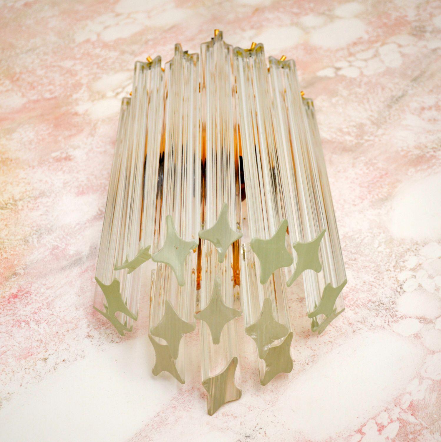 1970s Pair of Murano Glass Wall Sconce Lamps by Paulo Venini For Sale 1