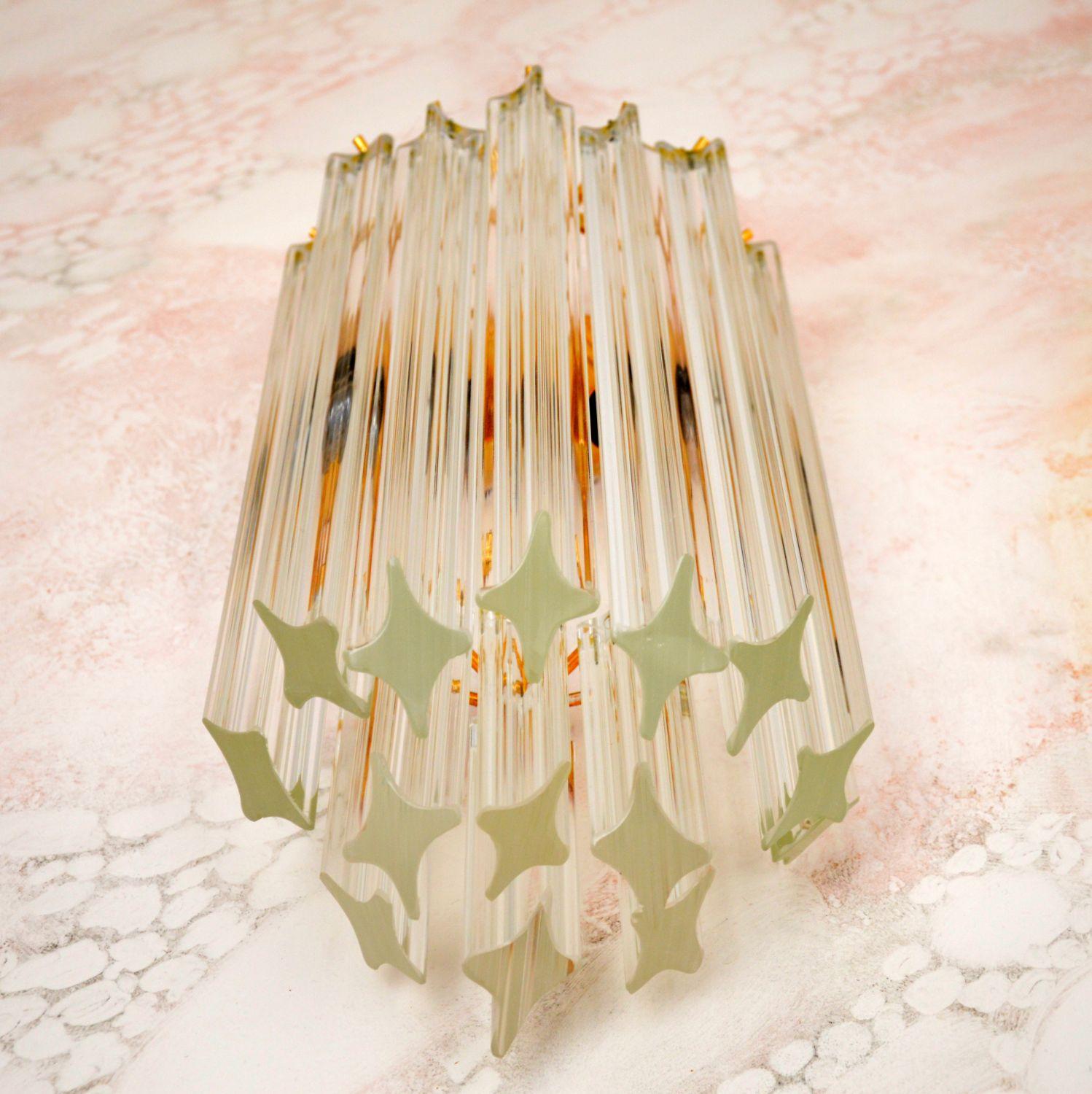 1970s Pair of Murano Glass Wall Sconce Lamps by Paulo Venini For Sale 2