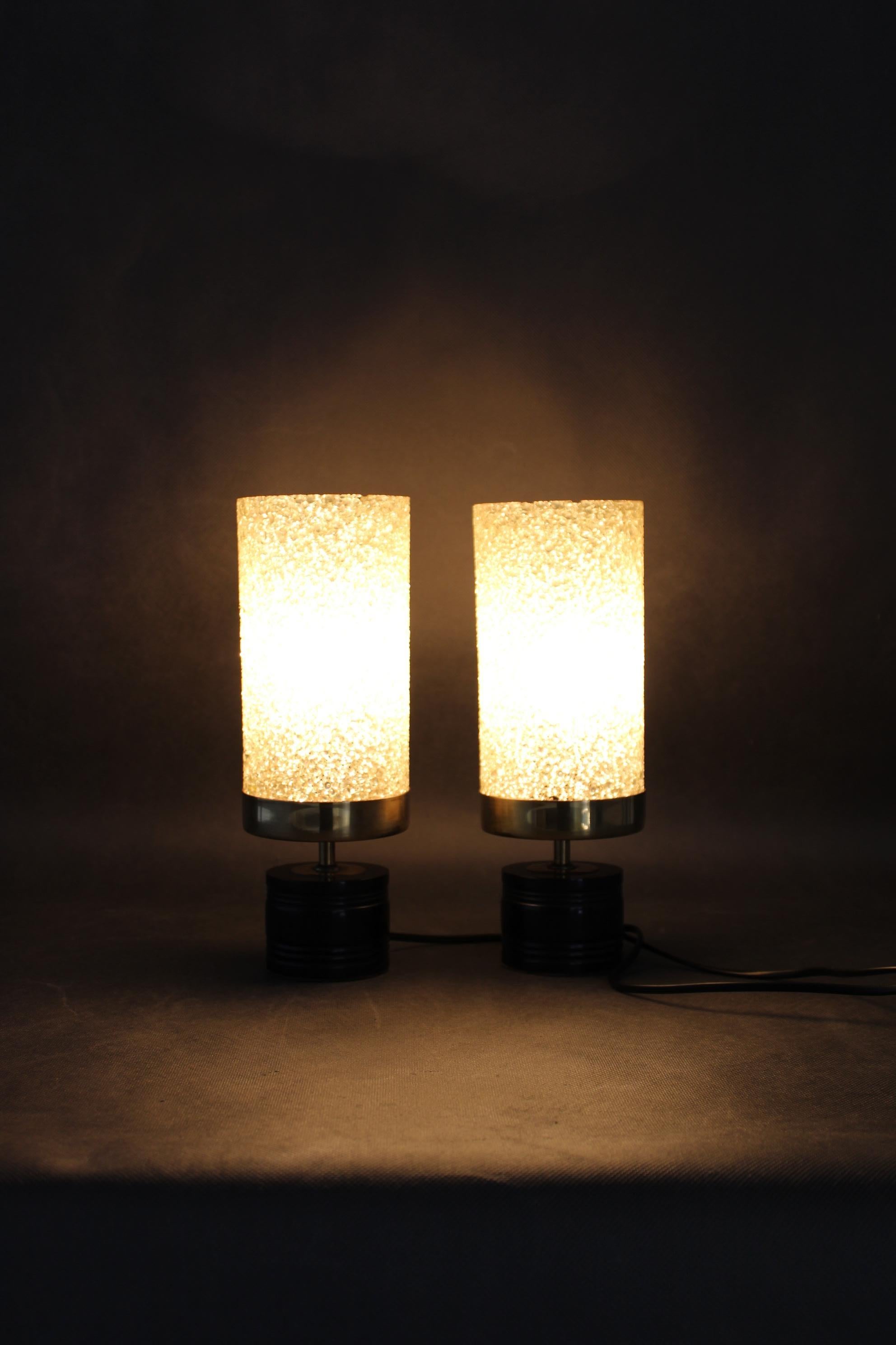 Paire de lampes de nuit des années 1970, Allemagne en vente 2