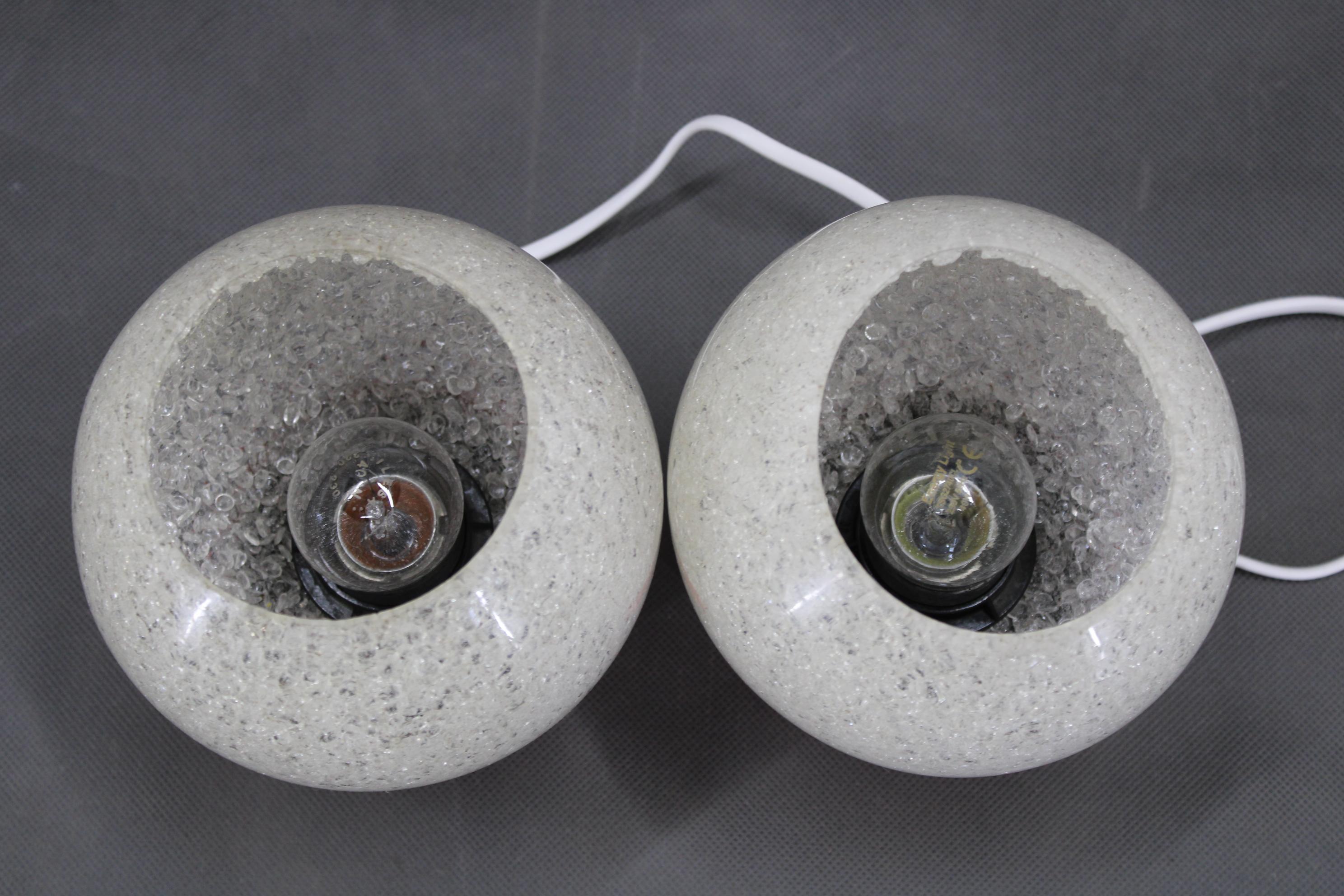 1970s Pair of Nightstands Lamps by Pokrok Zilina, Czechoslovakia For Sale 1