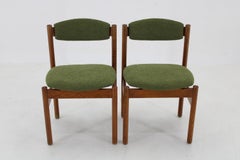 1970s Pair of Oak Danish Chairs By FDB Mobler, Denmark