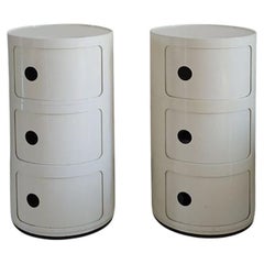 1970s pair of  Plastic Modular Cabinets by Anna Castelli Ferrieri for Kartell