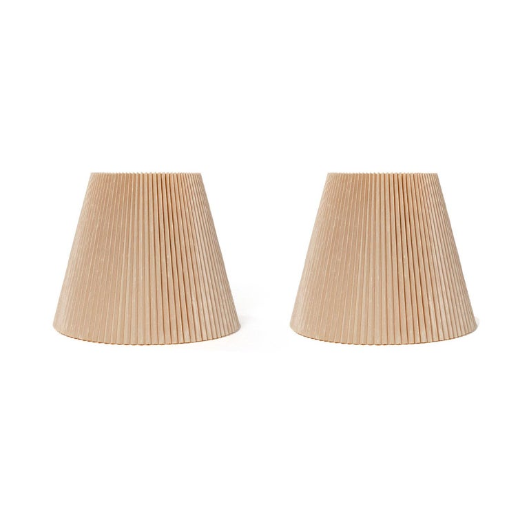1970s Pair of Pleated Lamp Shades For Sale at 1stDibs