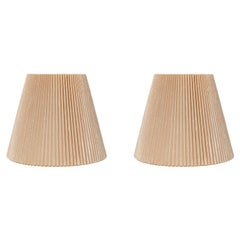 1970s Pair of Pleated Lamp Shades