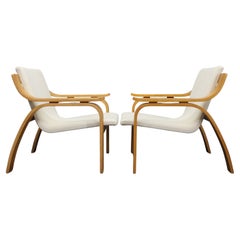 1970s Pair of Rare Restored Armchairs in the Style of Marco Zanuso, Czechoslovak