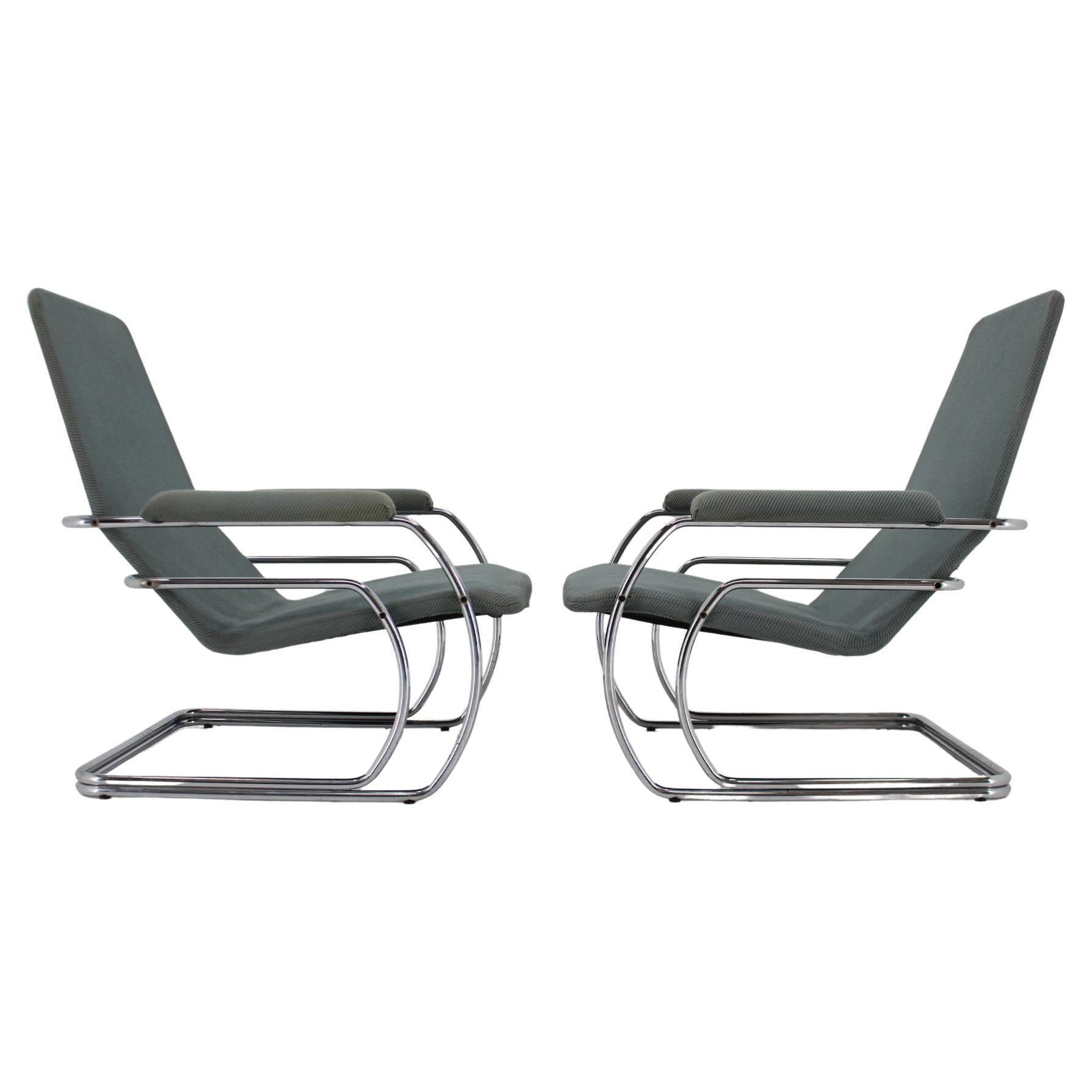 1970er Jahre, Paar seltene röhrenförmige Sessel