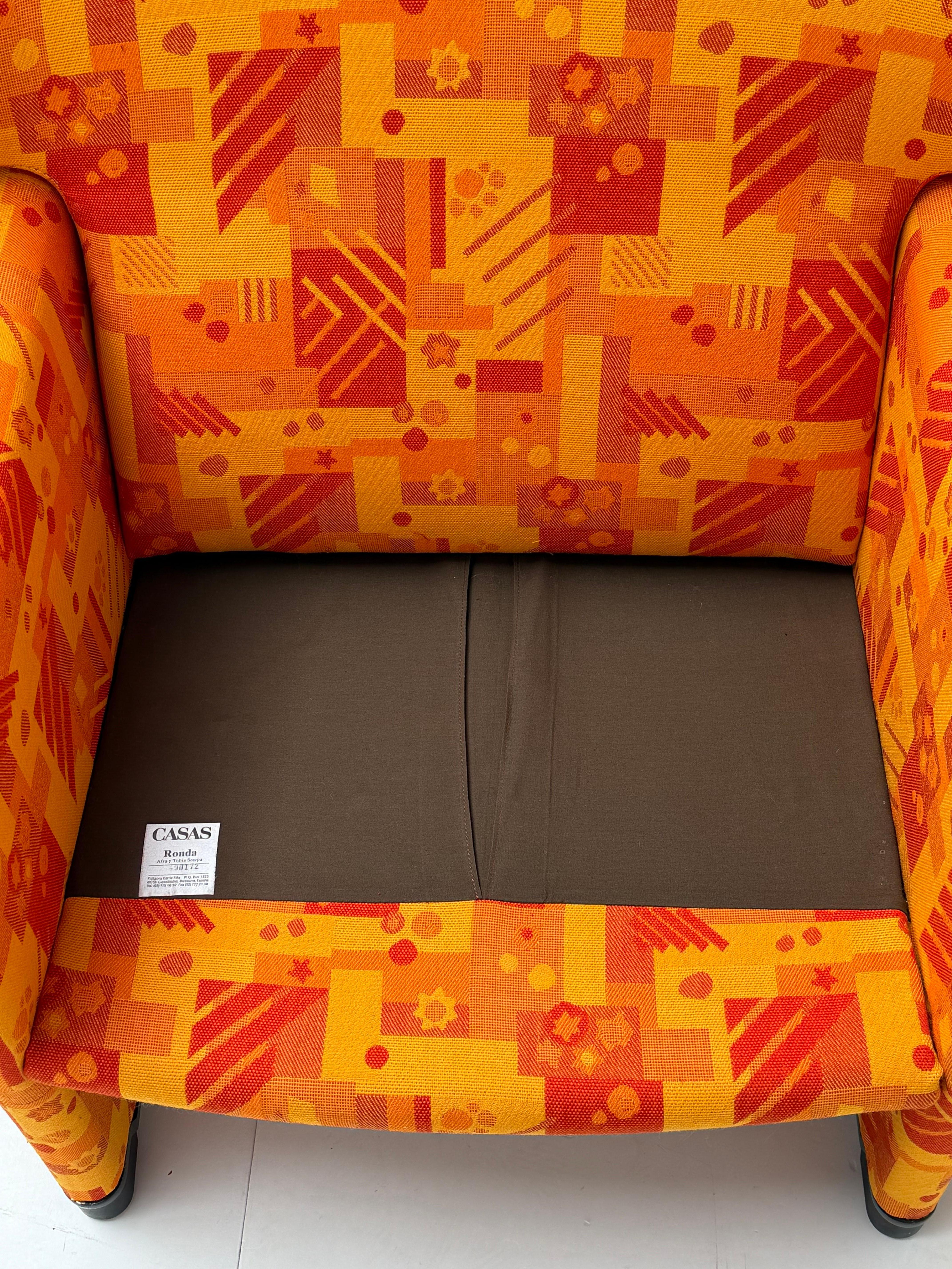 1970's Pair of 'Ronda  Lounge Armchairs  By Tobia & Afra Scarpa for Casas, Spain For Sale 6
