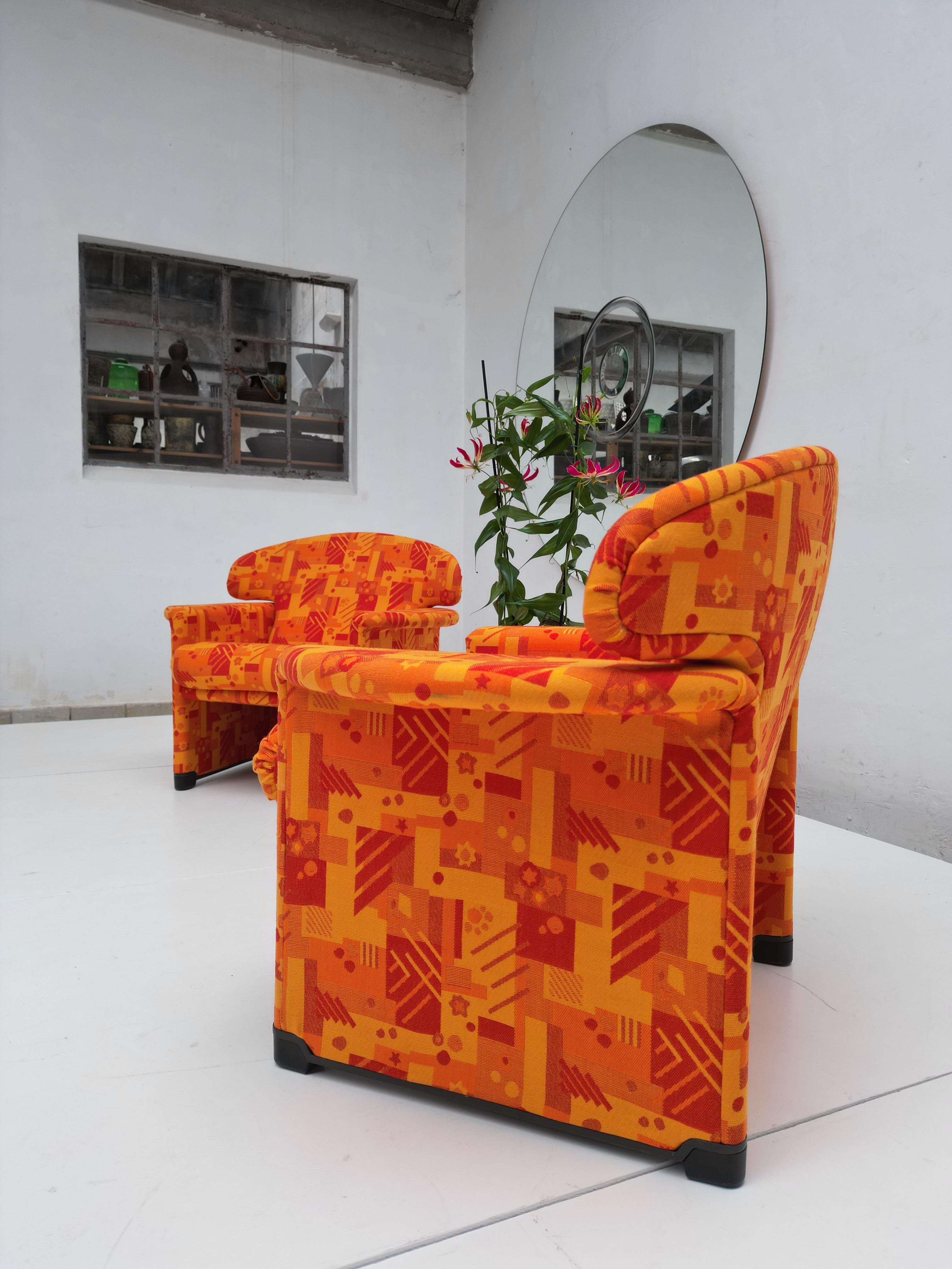 1970's Pair of 'Ronda  Lounge Armchairs  By Tobia & Afra Scarpa for Casas, Spain For Sale 1