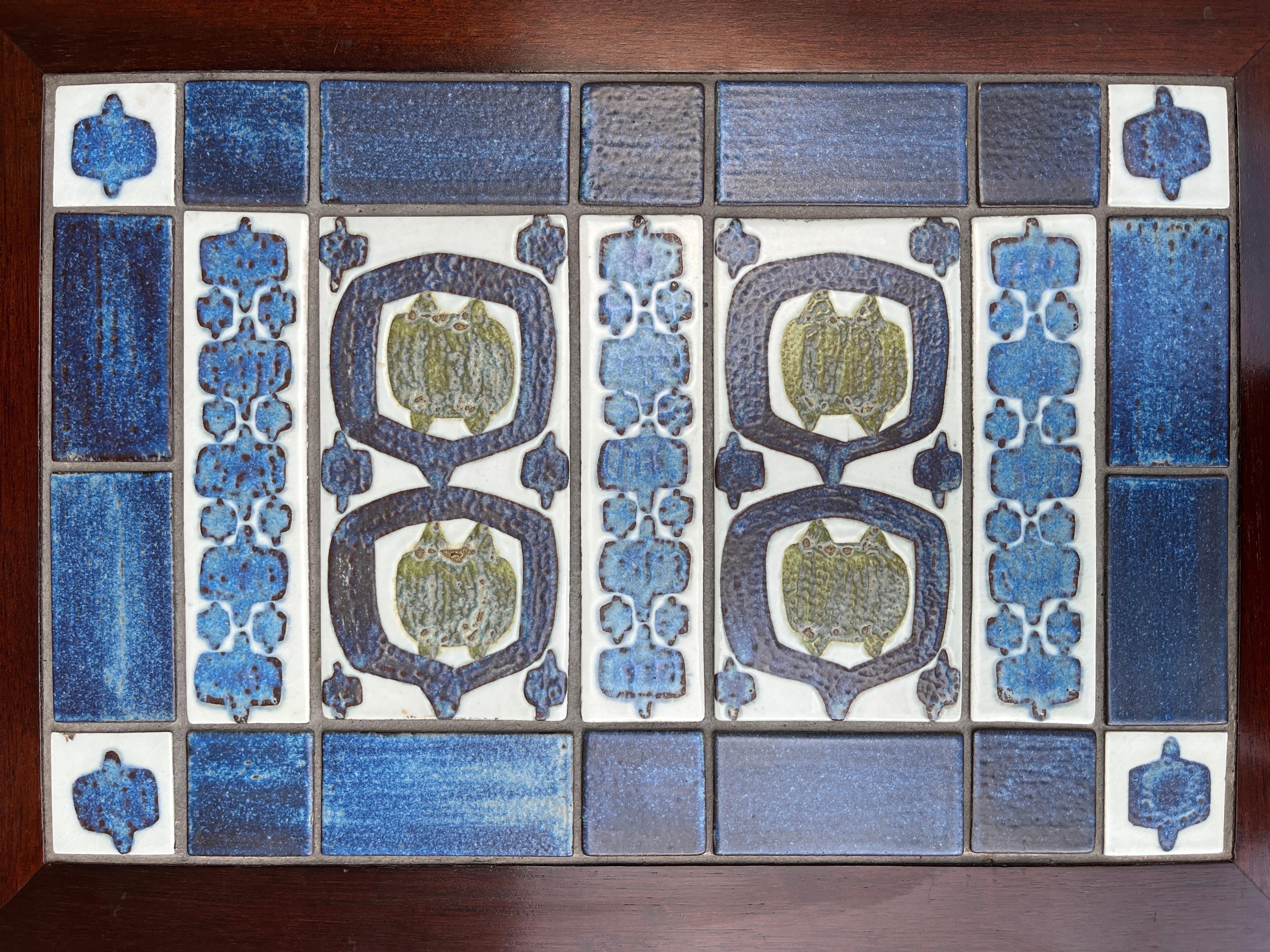 Mid Century Danish Modern side table with tile inlay by Severin Hansen. C 1960S Cerámico en venta