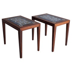 1970s Pair of Rosewood Side tables by Severin Hansen