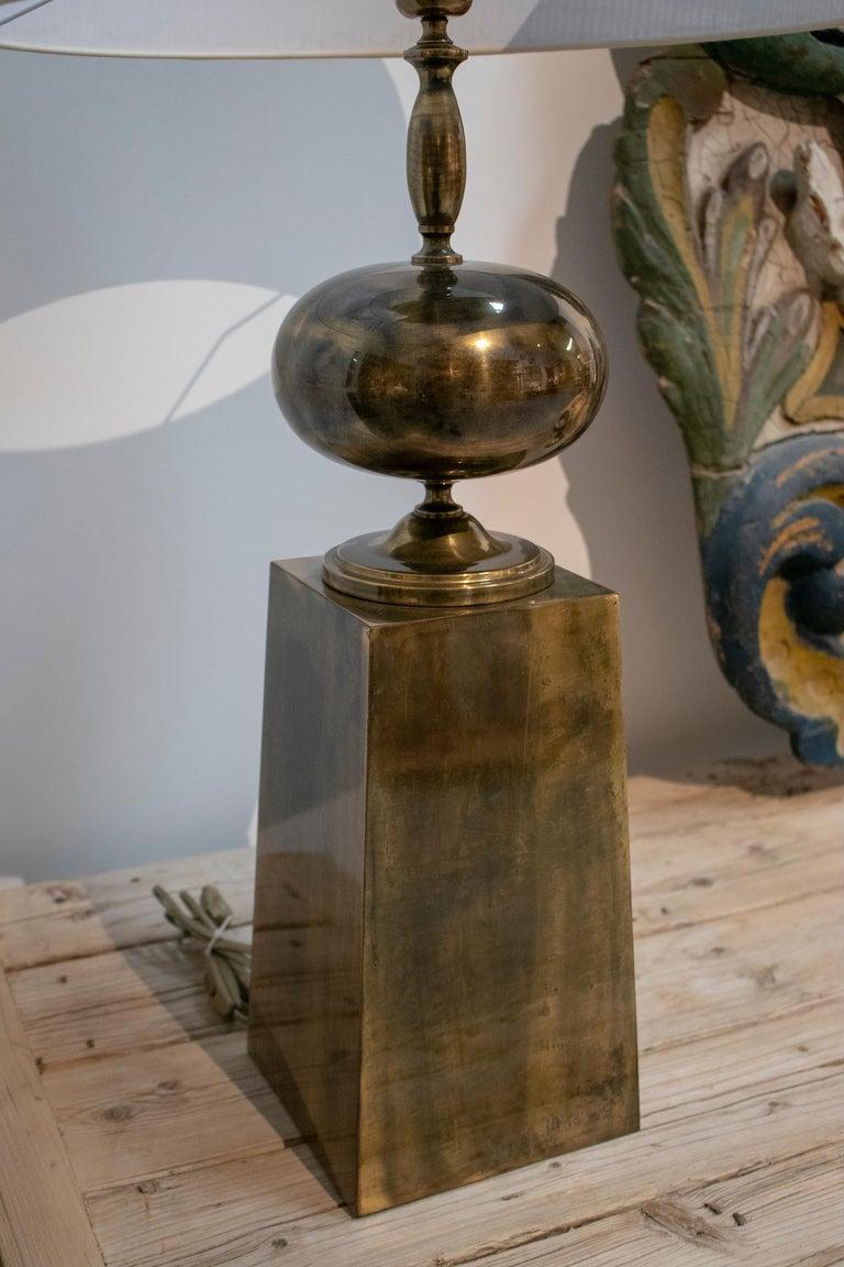 1970s Pair of Spanish Bronze Table Lamps In Good Condition In Marbella, ES