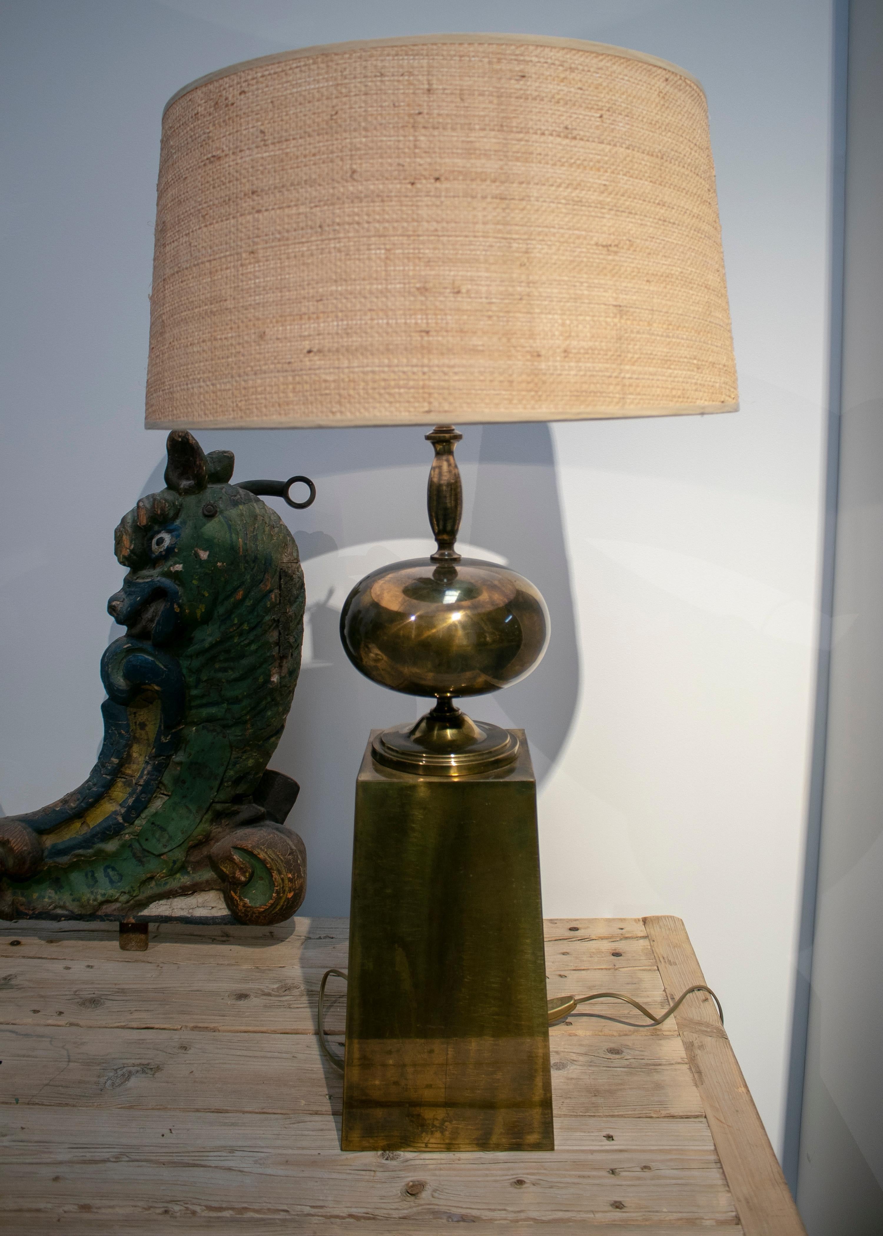 1970s Pair of Spanish Bronze Table Lamps 2