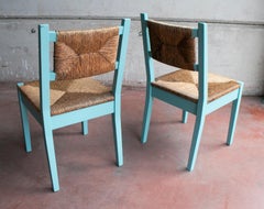 1970s Pair of Spanish Traditional Andalusian Bulrush Chairs