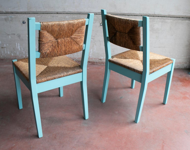 1970s Pair of Spanish Traditional Andalusian Bulrush Chairs For Sale at ...