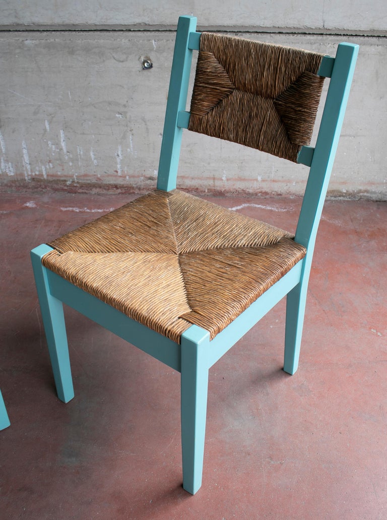 1970s Pair of Spanish Traditional Andalusian Bulrush Chairs For Sale at ...