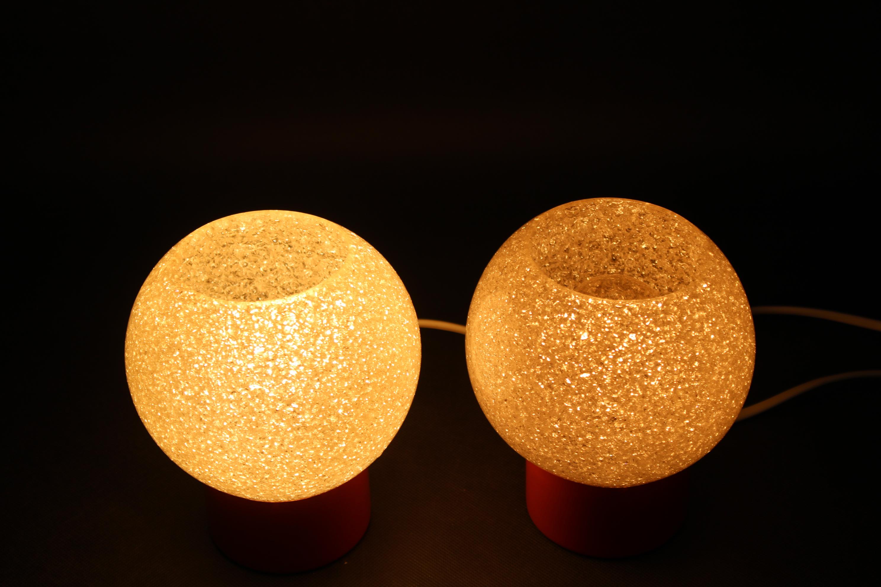 1970s Pair of Table lamps by Pokrok Zilina, Czechoslovakia For Sale 4