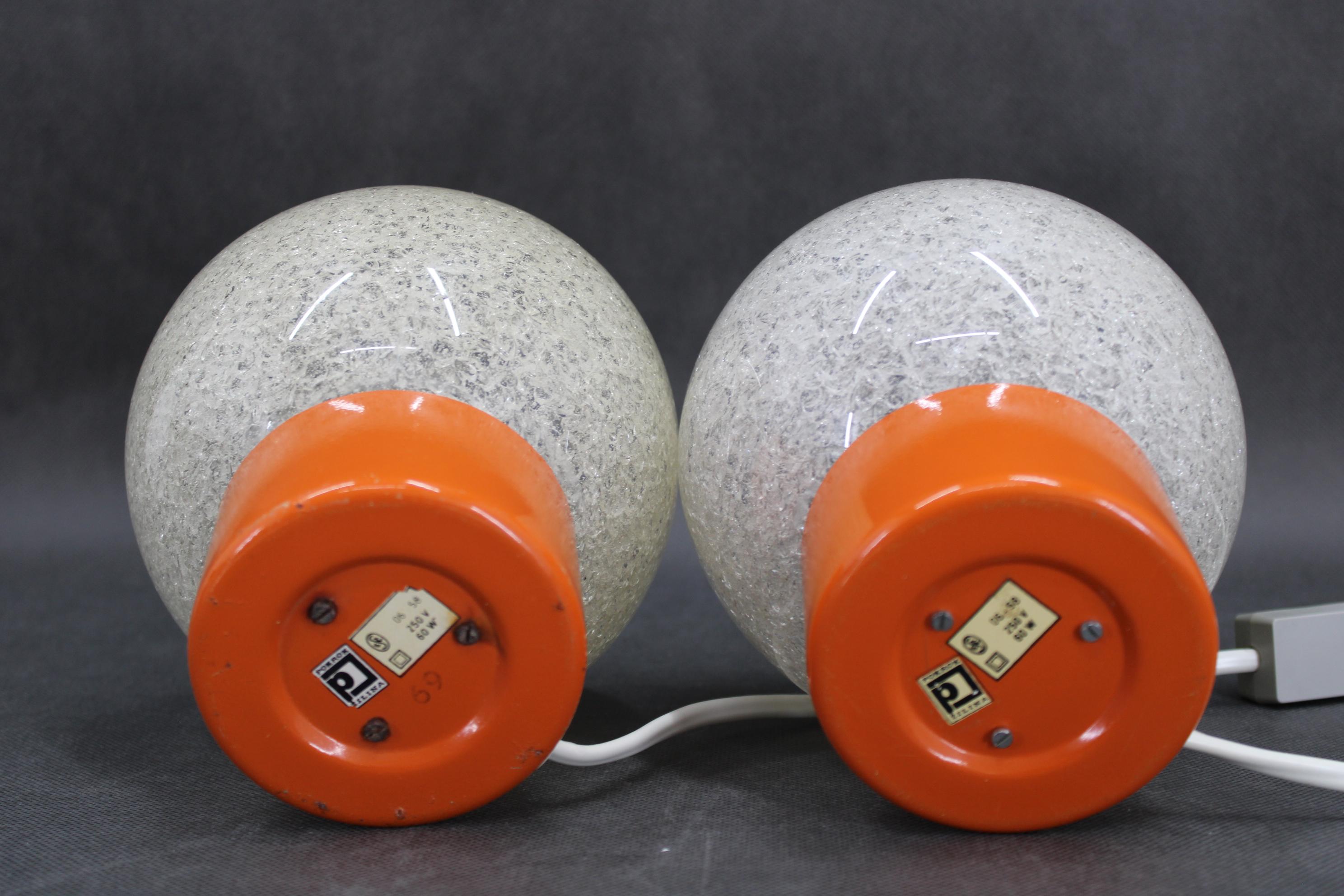 Metal 1970s Pair of Table lamps by Pokrok Zilina, Czechoslovakia For Sale