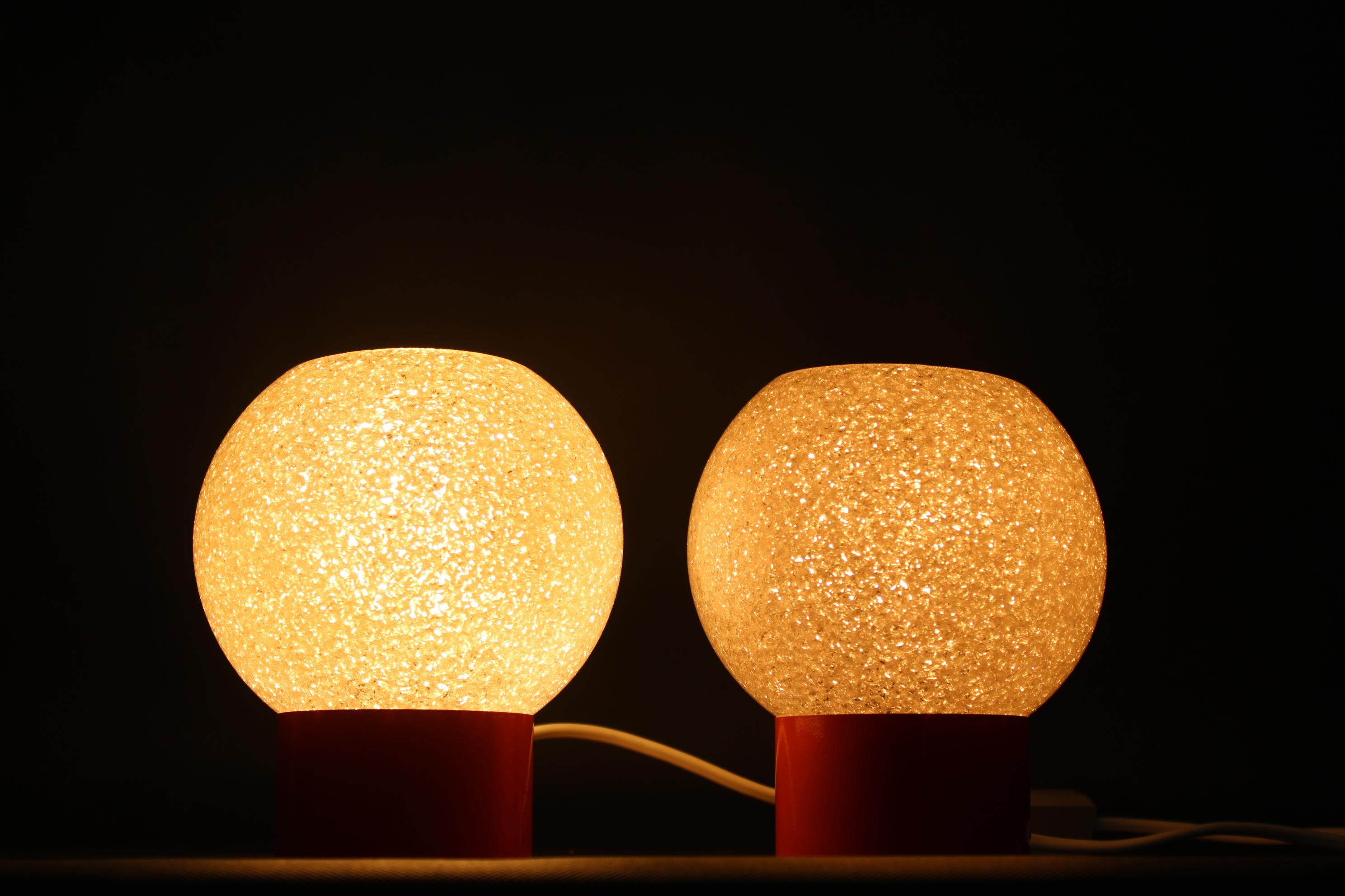 1970s Pair of Table lamps by Pokrok Zilina, Czechoslovakia For Sale 3