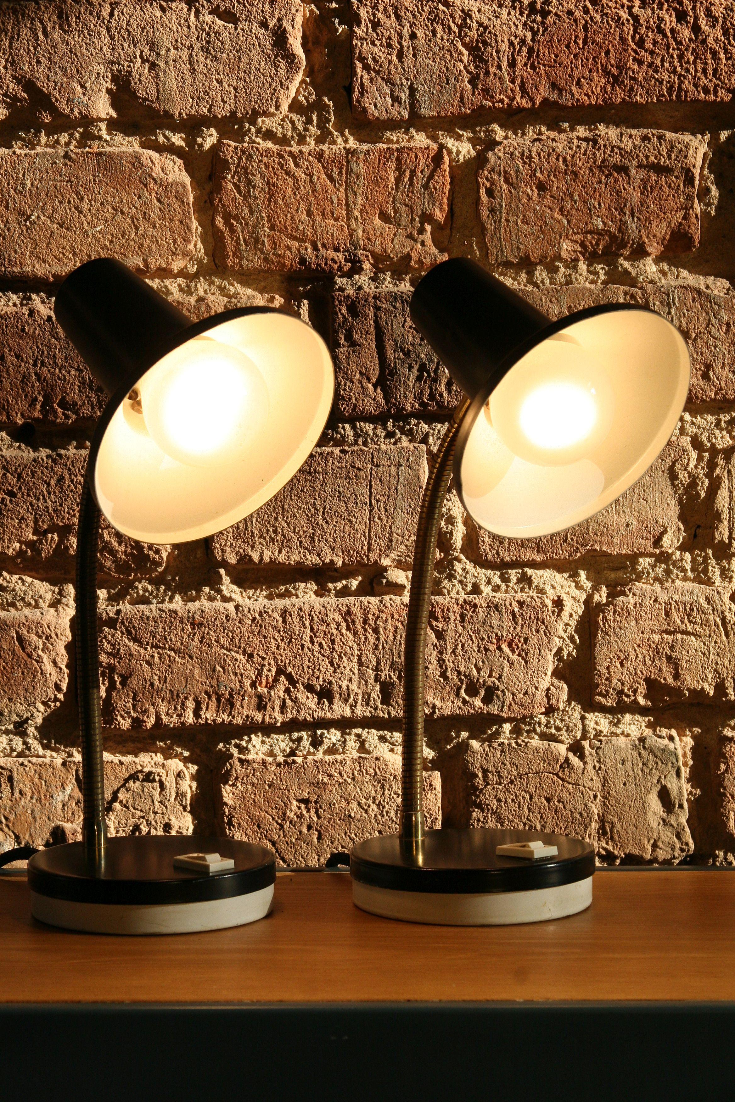 Steel 1970s Pair of Table Lamps For Sale