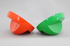 1970s Pair of Table Plastic Mirrors by Picasol Italy