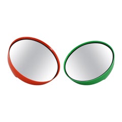 1970s Pair of Table Plastic Mirrors by Picasol Italy