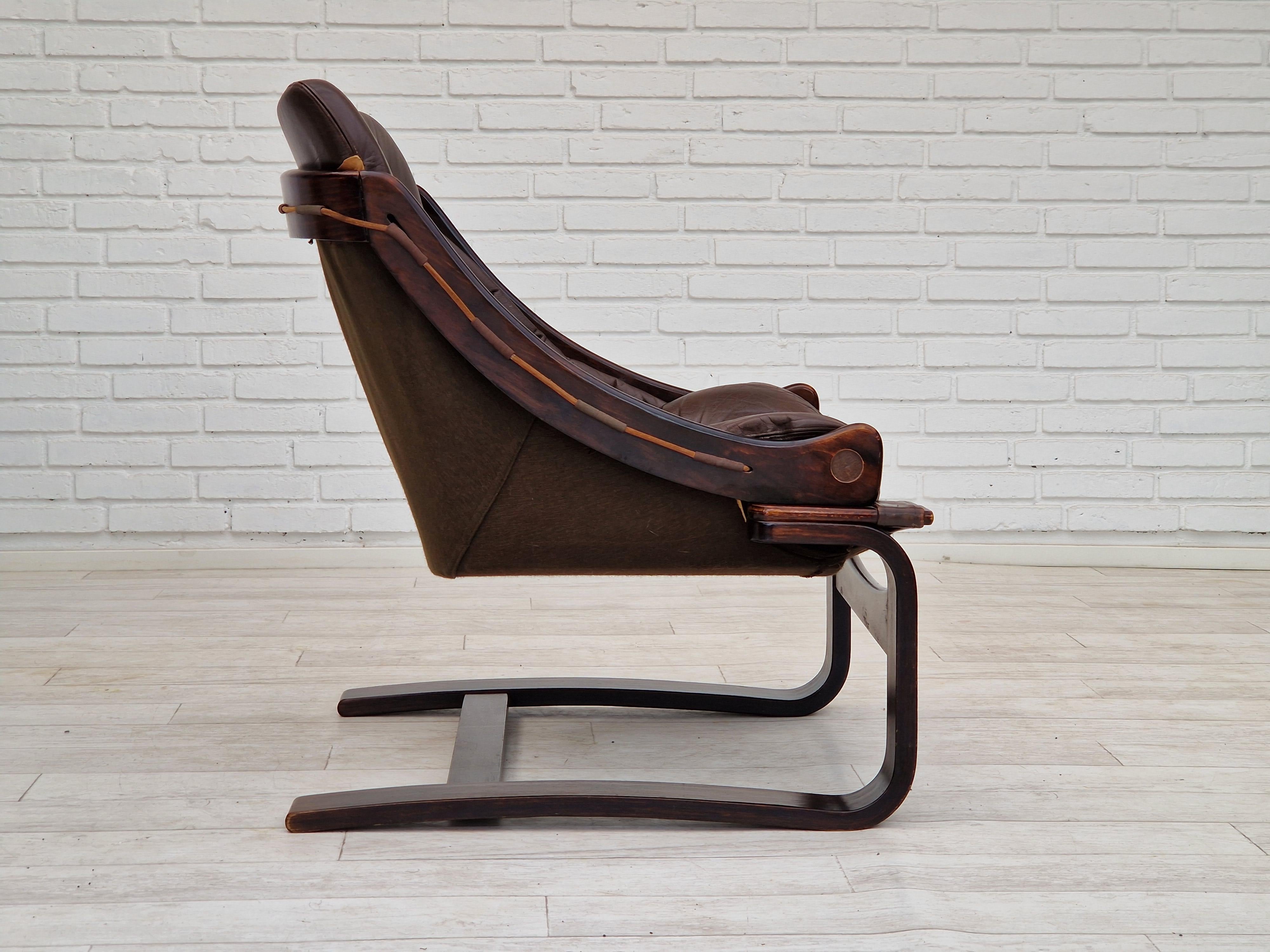 Scandinavian Modern 1970s, Pair of Two Lounge Chair by Ake Fribytter for Nelo Sweden For Sale