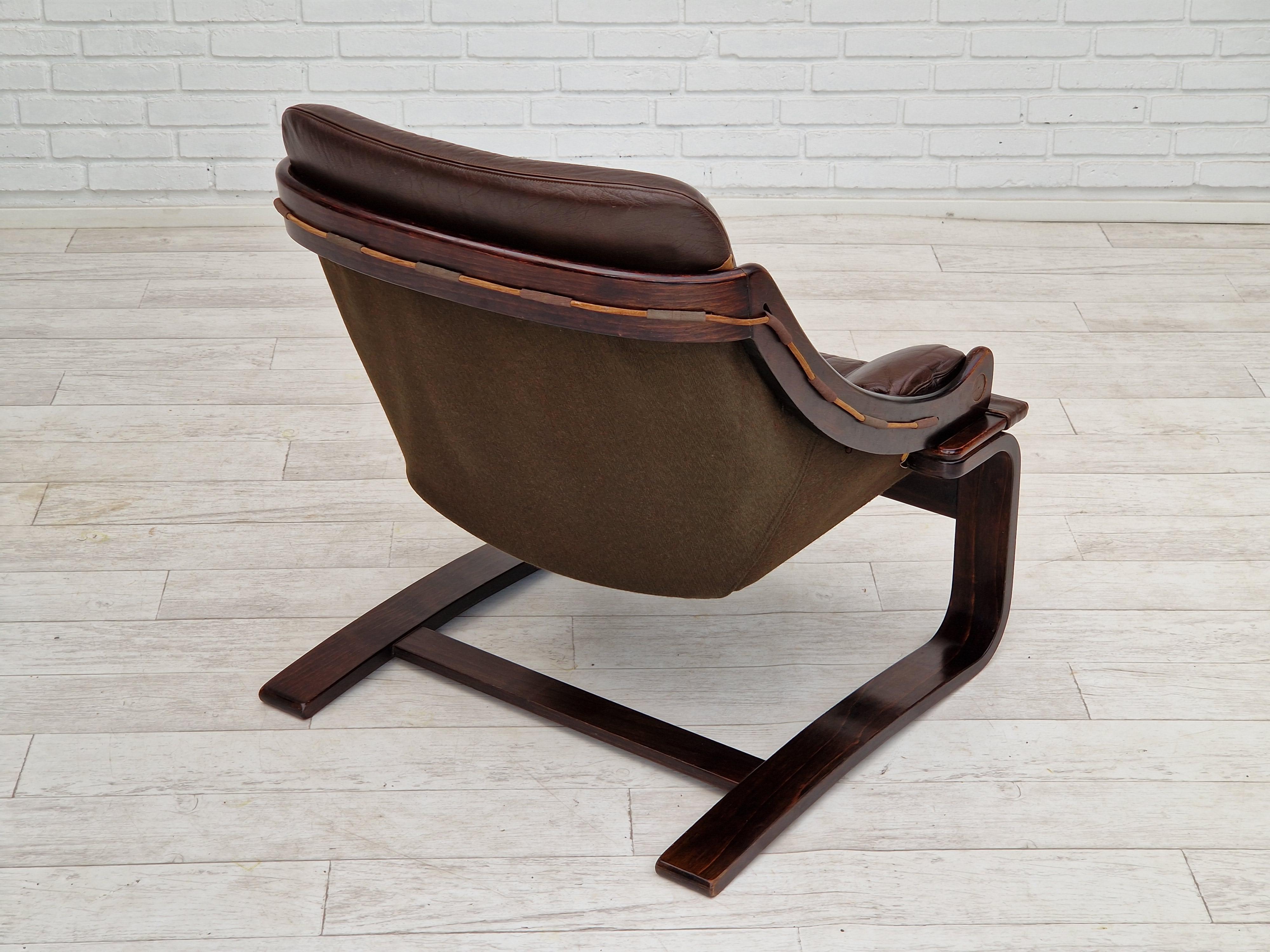 1970s, Pair of Two Lounge Chair by Ake Fribytter for Nelo Sweden In Good Condition For Sale In Tarm, 82