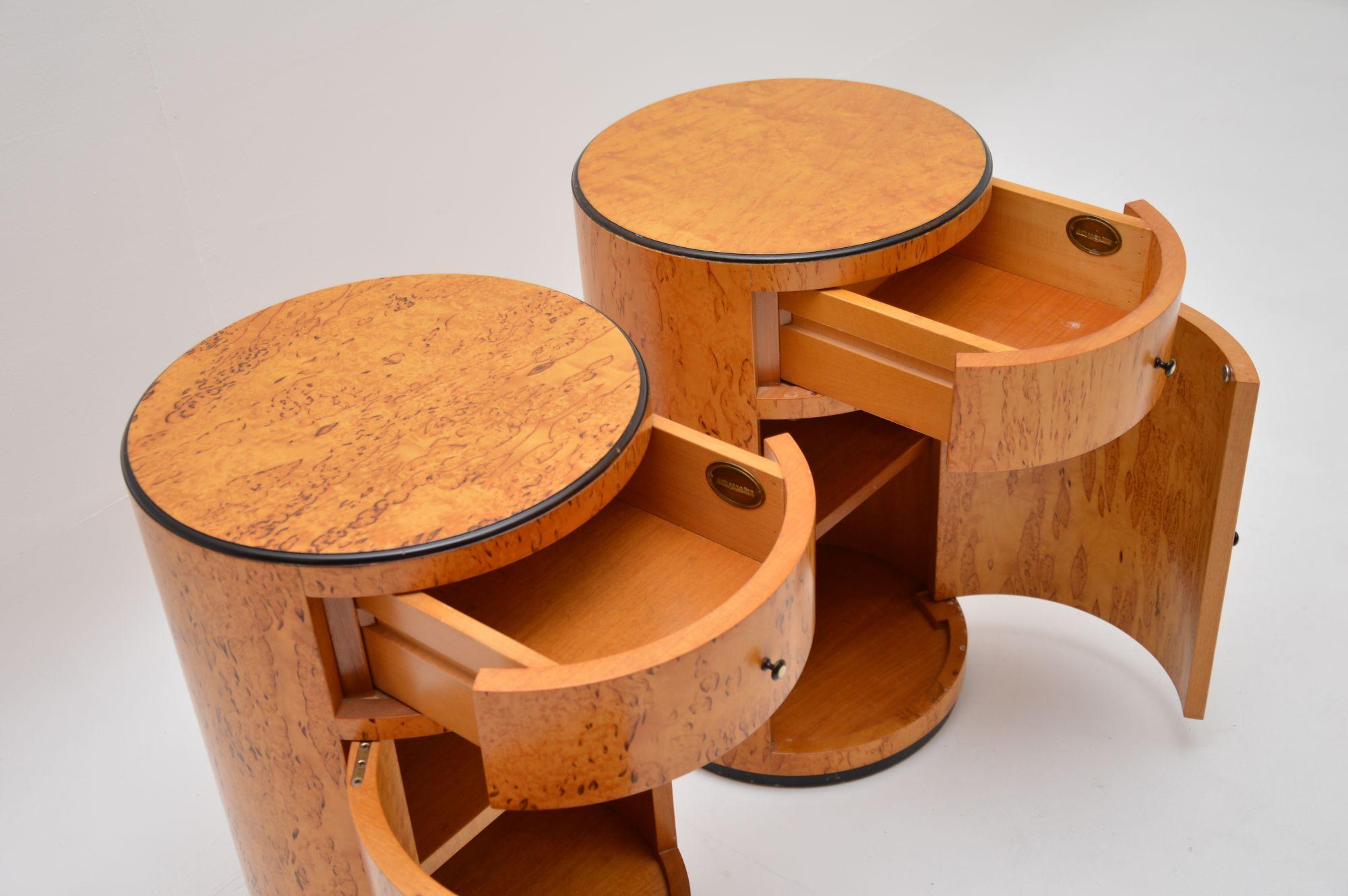 1970's Pair of Vintage Art Deco Style Bedside For Sale at 1stDibs