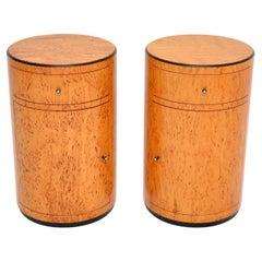 1970s Pair of Vintage Art Deco Style Bedside Cabinets