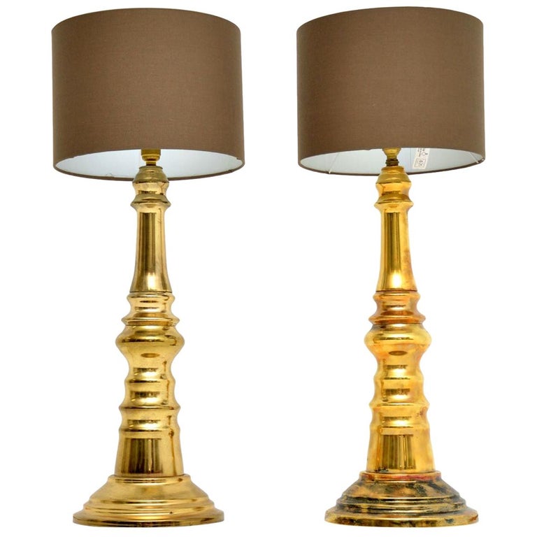 1970s Pair Of Vintage Brass Table Lamps At 1stdibs 1970s Pair Of Vintage Brass Table Lamps, Vintage Brass Lamps