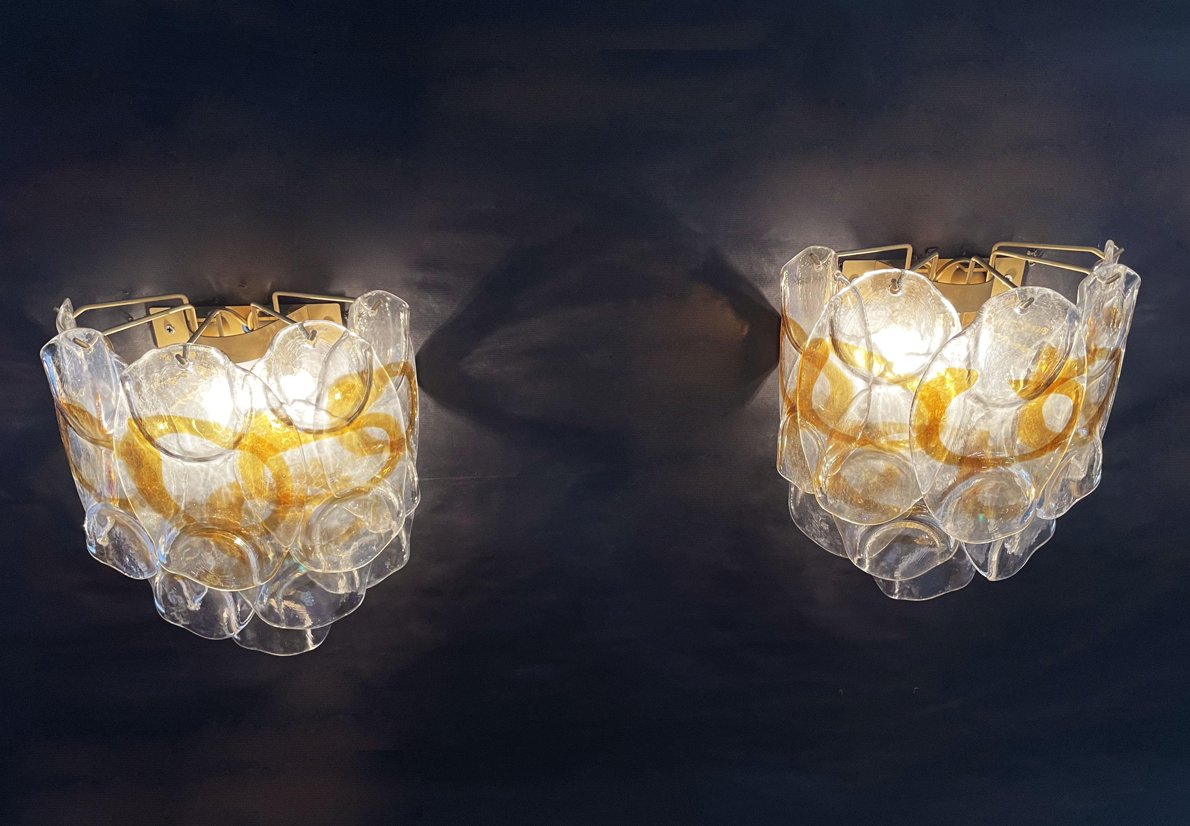 1970s Pair of Vintage Italian Murano Wall Lights 9