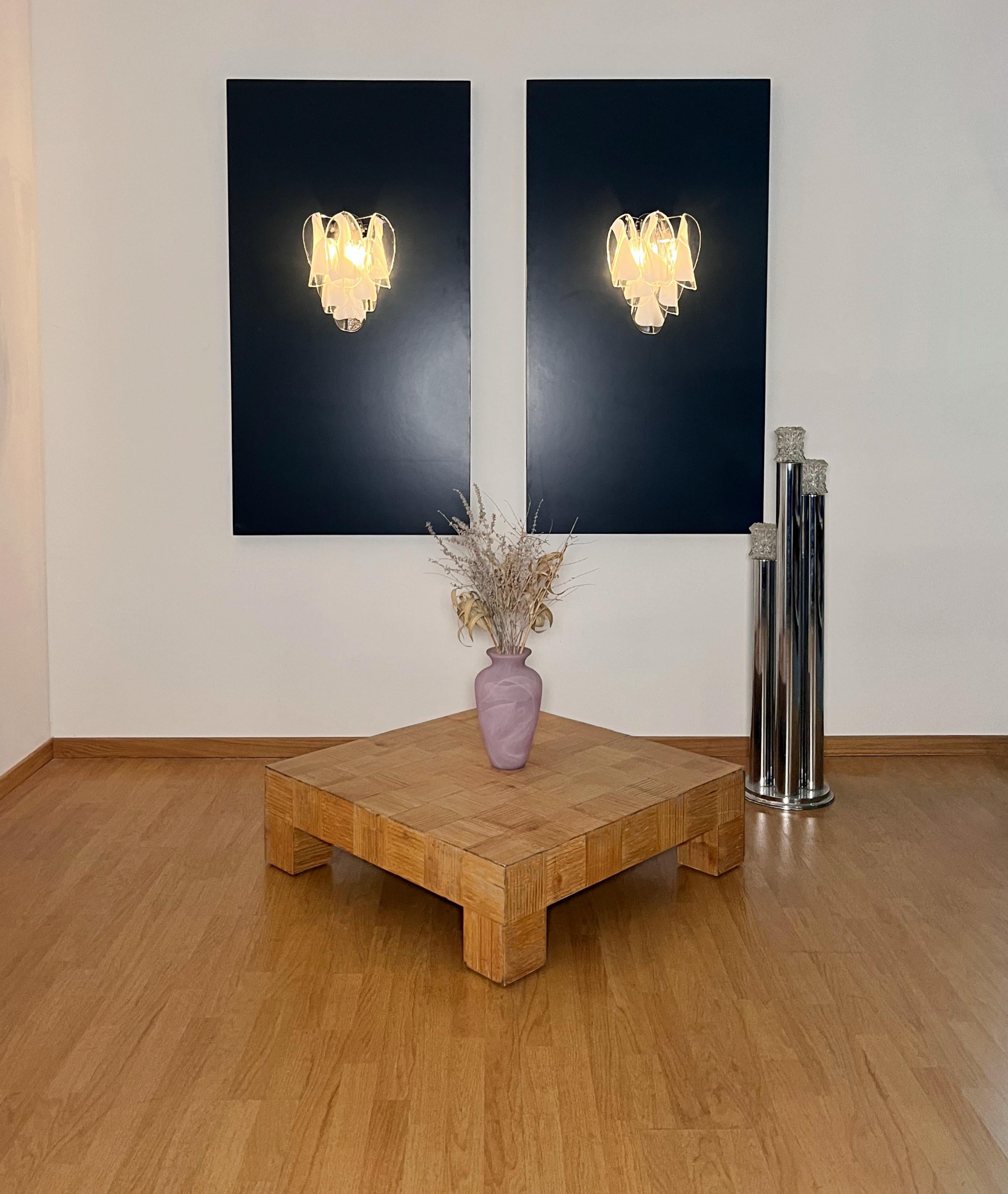 Verre d'art 1970 Paire de Vintage Italian Murano Wall Lights, 12 