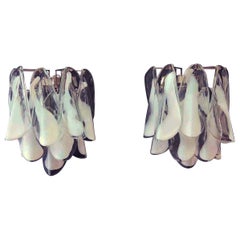1970’s Pair of Vintage Italian Murano Wall Lights -20 "rondini" Glass