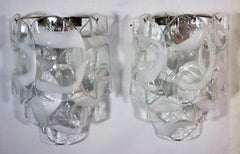 1970’s Pair of Vintage Italian Murano wall lights.