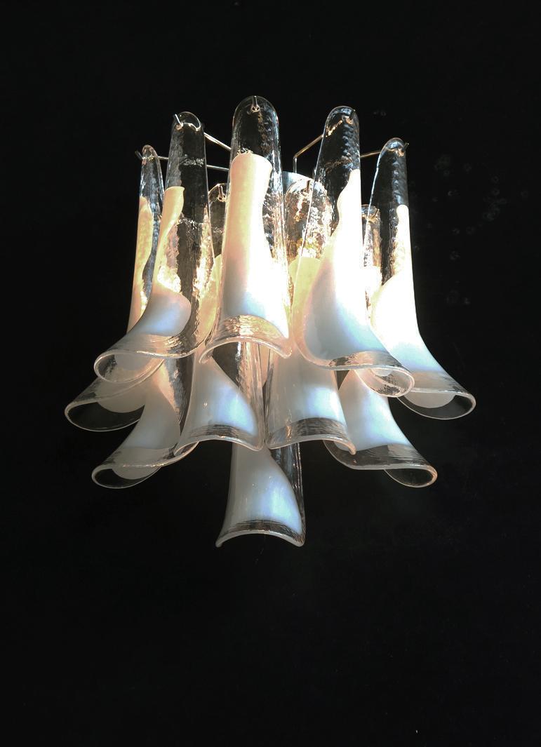 1970’s Pair of Vintage Italian Murano Wall Lights in the Manner of Mazzega, Tra For Sale 6