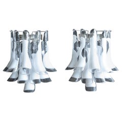 1970s Pair of Vintage Italian Murano Wall Lights in the Manner of Mazzega