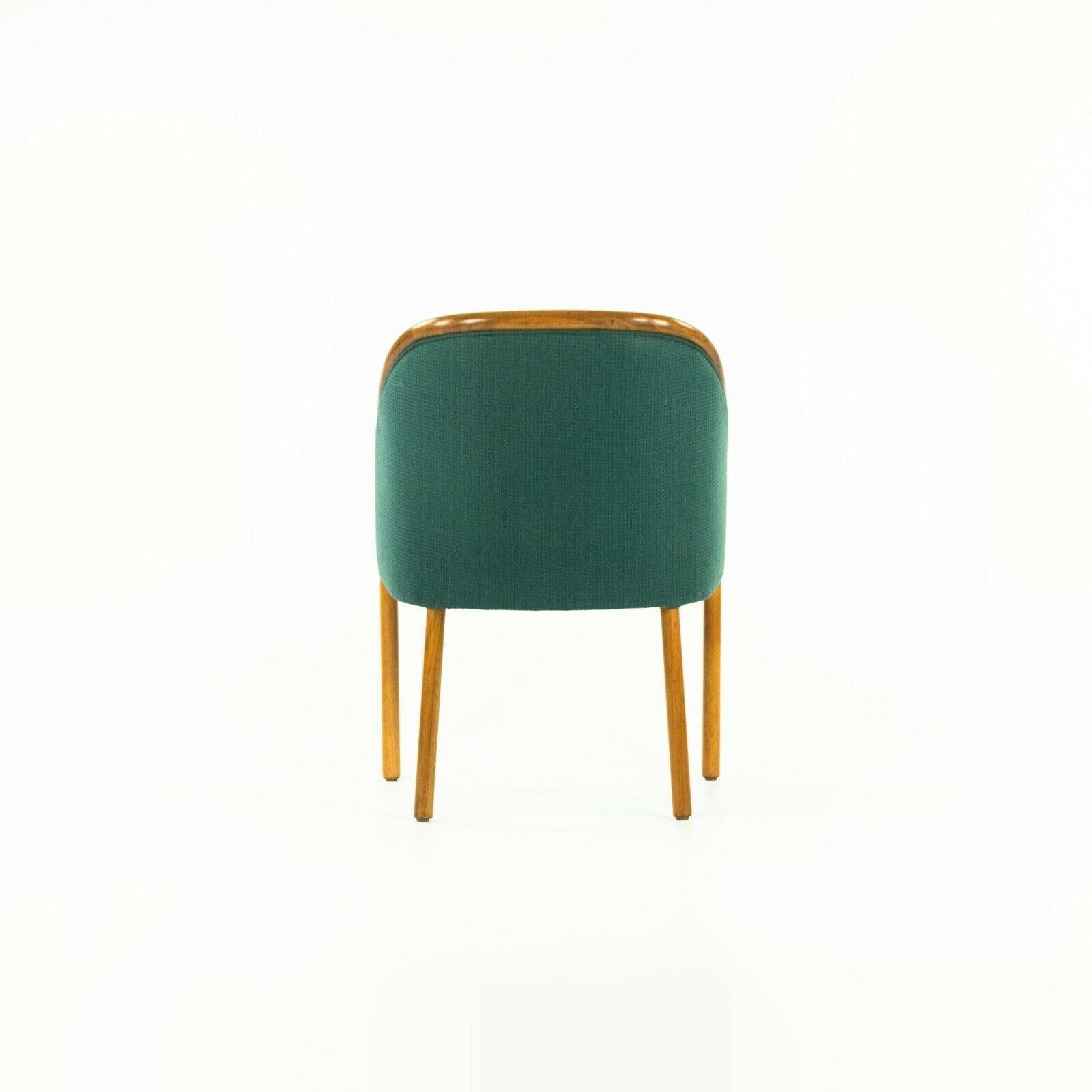 Paar Ward Bennett für Brickel Associates Sessel aus grünem Stoff, 1970er Jahre (Ende des 20. Jahrhunderts) im Angebot