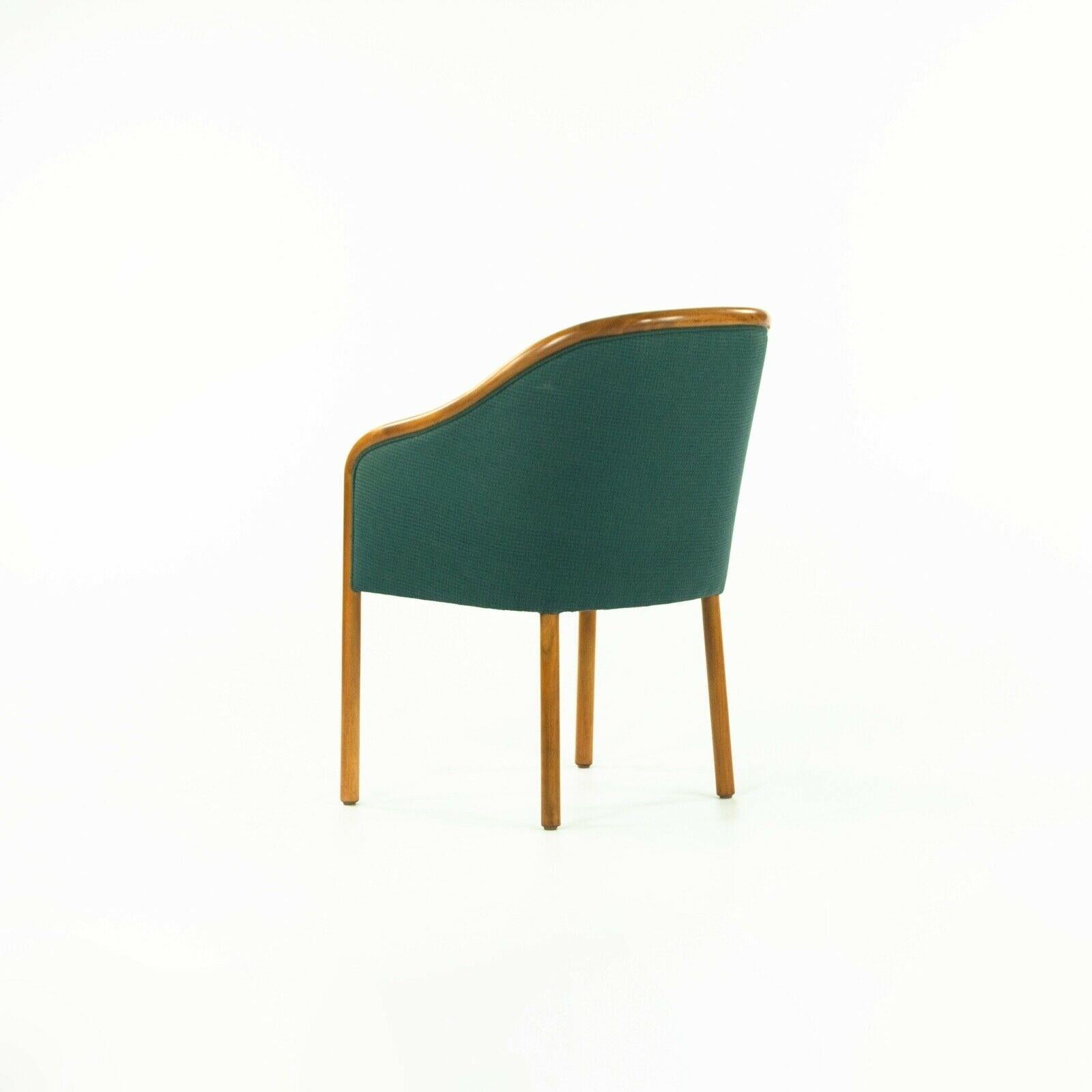 Paar Ward Bennett für Brickel Associates Sessel aus grünem Stoff, 1970er Jahre (Baumwolle) im Angebot