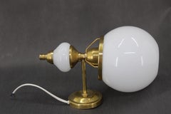 1970s Pair Wall Scones in Brass and Glass, Czechoslovakia
